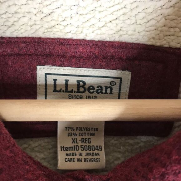 L.L. Bean snap button long sleeve fleece cozy sweater size XL reg - Picture 5 of 12